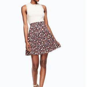 Kate Spade Mini Casa Pleated Floral Mini Skirt